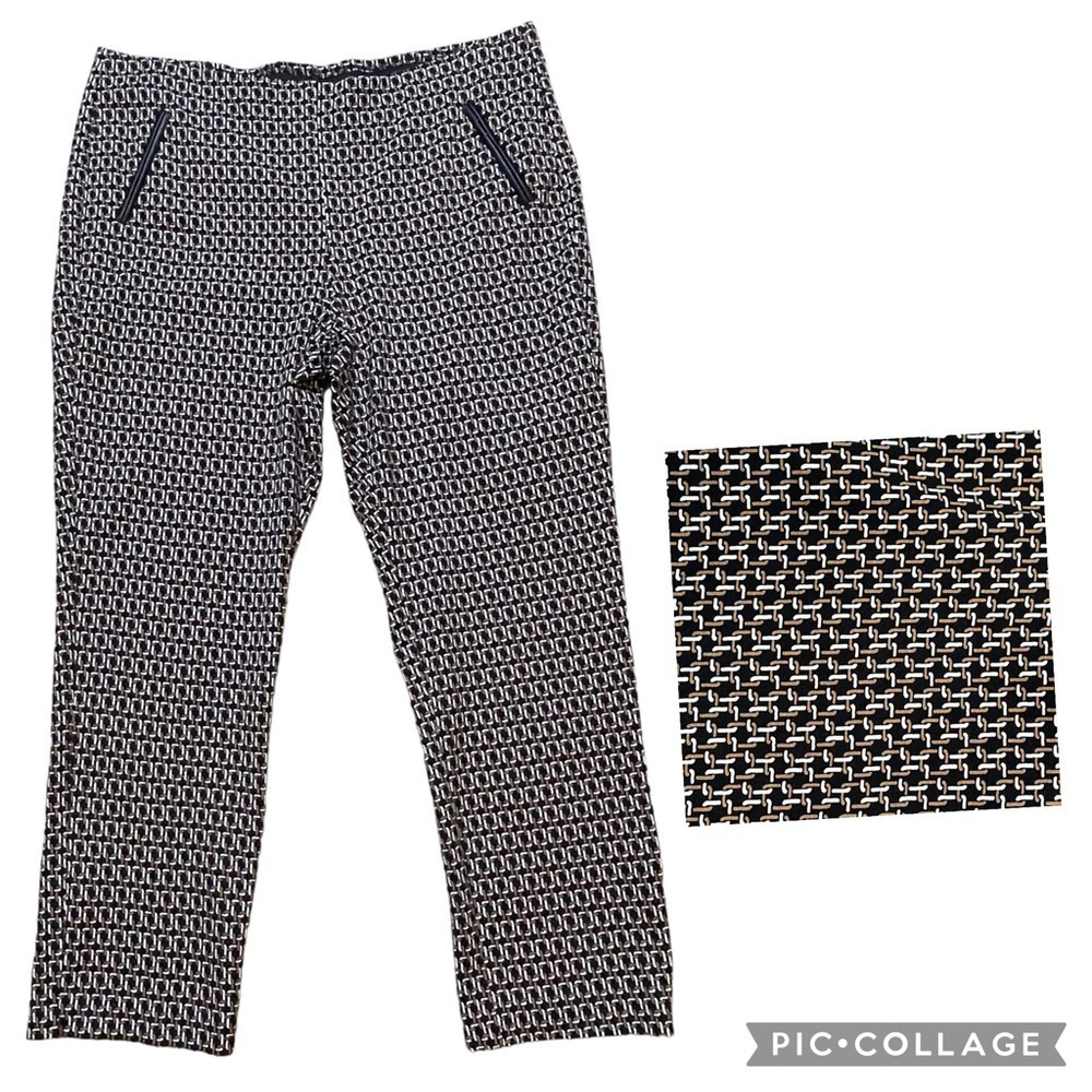 Chico's So Slimming Juliet Geometric Print Ankle Pants - Chico's Sz 3 = US Sz 16